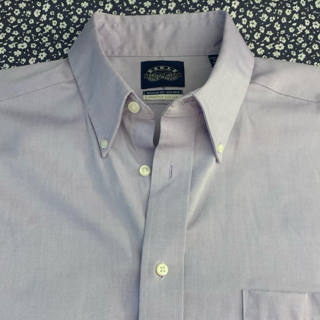 Eagle Shirtmakers Ls Regular Fit Non Iron Lavender Shirt